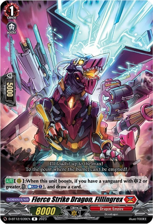 Fierce Strike Dragon Fillingrex (12039) [D-BT12] - Cardfight Vanguard Single