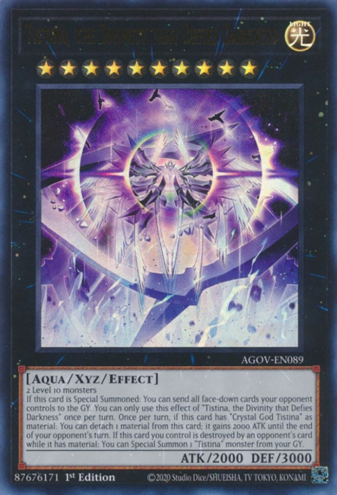 Tistina the Divinity that Defies Darkness (89) (AGOV) - YuGiOh Single