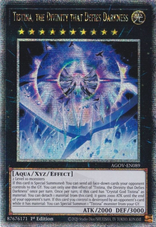 Tistina the Divinity that Defies Darkness (Quarter Century Secret Rare) (89) (AGOV) - YuGiOh Single