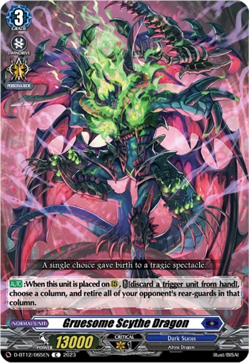 Gruesome Scythe Dragon (12065) [D-BT12] - Cardfight Vanguard Single