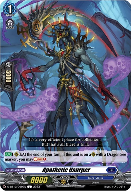 Apathetic Usurper (12069) [D-BT12] - Cardfight Vanguard Single