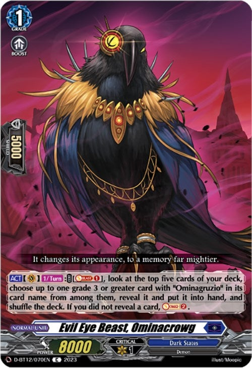 Evil Eye Beast Ominacrowg (12070) [D-BT12] - Cardfight Vanguard Single