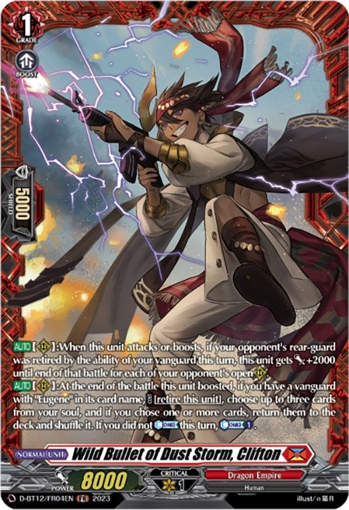 Wild Bullet of Dust Storm Clifton (FR) (1204) [D-BT12] - Cardfight Vanguard Single