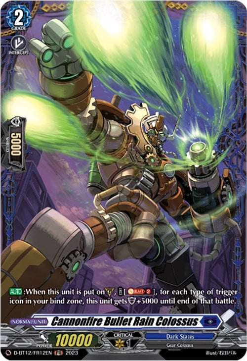 Cannonfire Bullet Rain Colossus (FR) (1212) [D-BT12] - Cardfight Vanguard Single