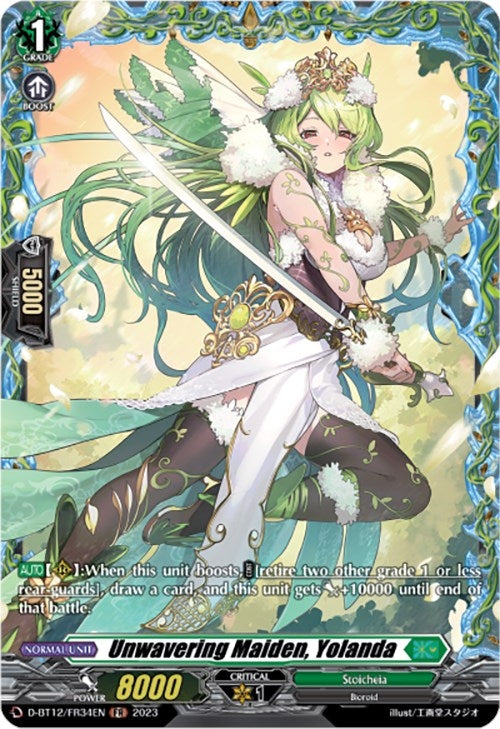 Unwavering Maiden Yolanda (FR) (1234) [D-BT12] - Cardfight Vanguard Single