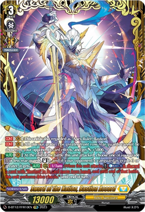 Sword of the Nation Bastion Accord (FFR) (1210) [D-BT12] - Cardfight Vanguard Single