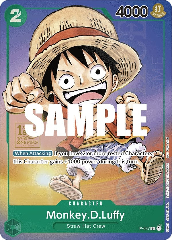 Monkey.D.Luffy (037) (1st Anniversary Tournament) (37) (OP-PR) - One Piece Card Game Single