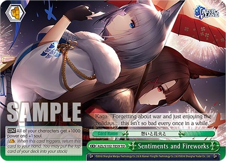 Sentiments and Fireworks (10259) - Weiss Schwarz Single