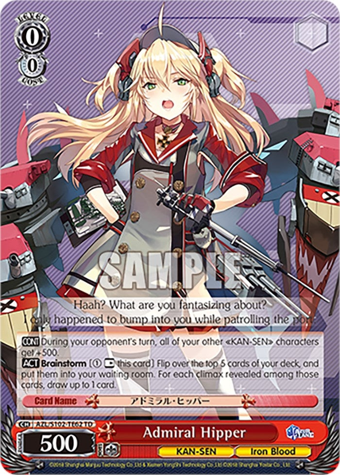 Admiral Hipper (10262) - Weiss Schwarz Single