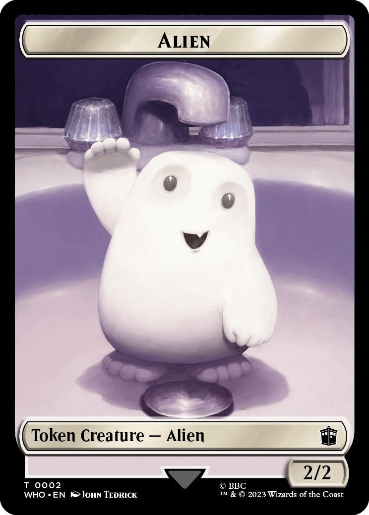 Alien // Cyberman Double-Sided Token (0) [WHO] - MTG Single