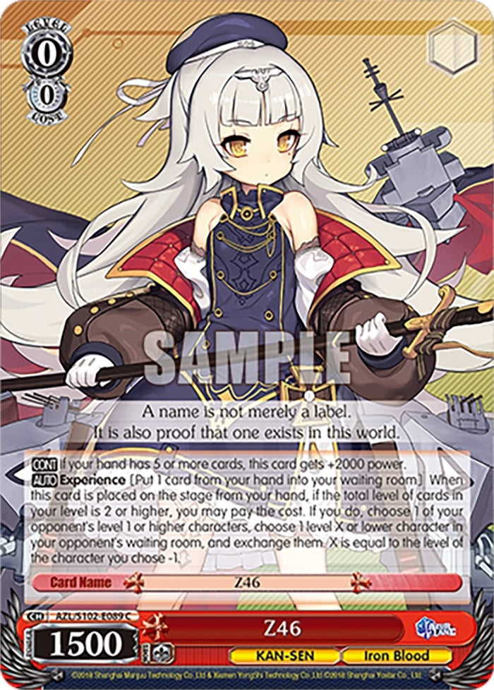 Z46 (102089) - Weiss Schwarz Single