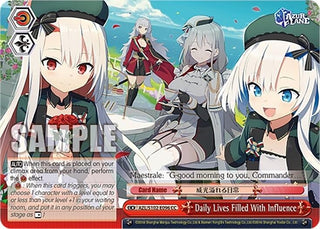 Daily Lives Filled With Influence (102096) - Weiss Schwarz Single