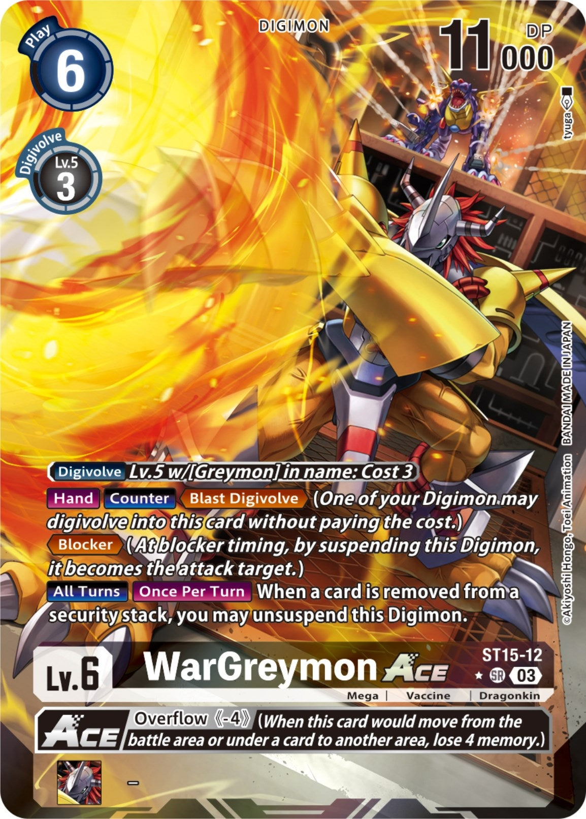 WarGreymon ACE (Alternate Art) (1512) [ST-15] - Digimon Card Game Single