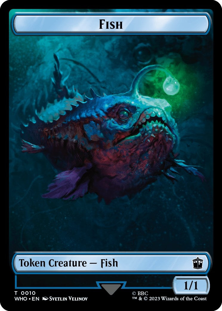 Fish // Alien Insect Double-Sided Token (0) [WHO] - MTG Single