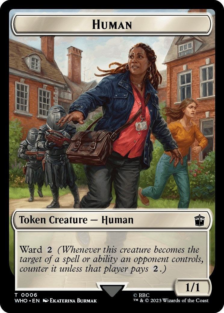 Human (0006) // Beast Double-Sided Token (0) [WHO] - MTG Single