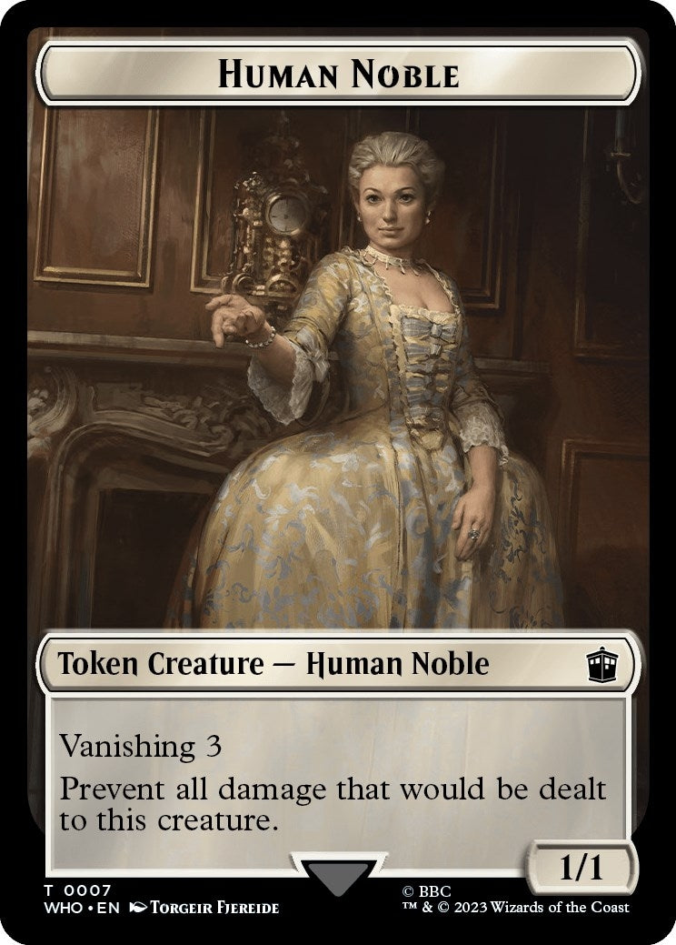 Human Noble // Alien Salamander Double-Sided Token (0) [WHO] - MTG Single