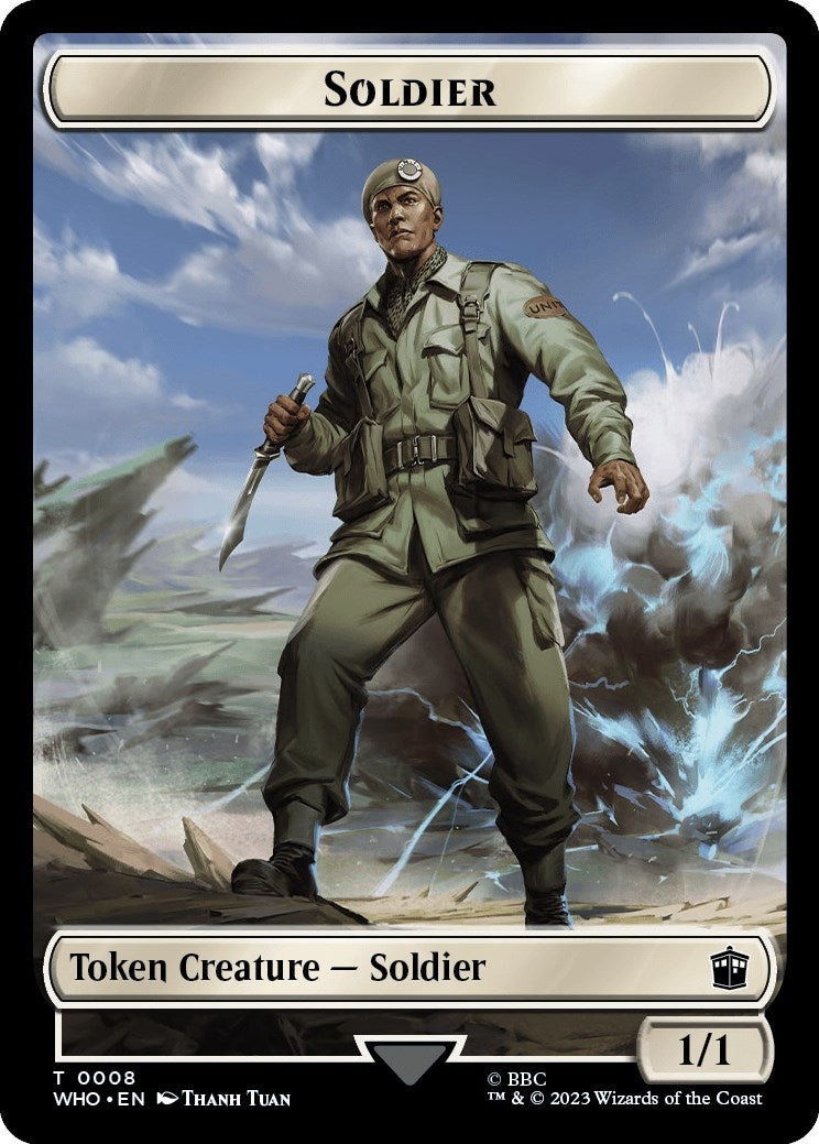 Soldier // Mutant Double-Sided Token (0) [WHO] - MTG Single