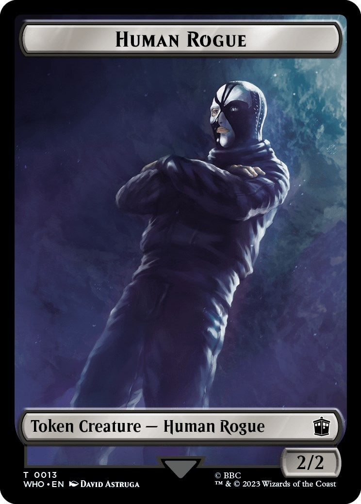 Human Rogue // Clue (0021) Double-Sided Token (0) [WHO] - MTG Single