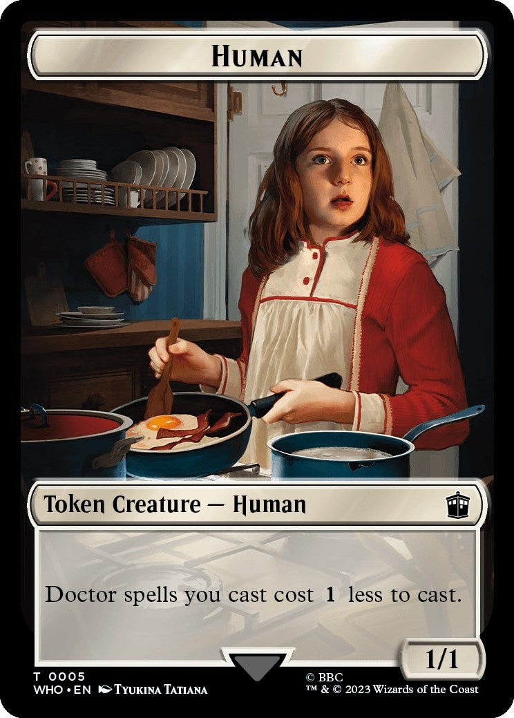 Human (0005) // Treasure (0029) Double-Sided Token (0) [WHO] - MTG Single