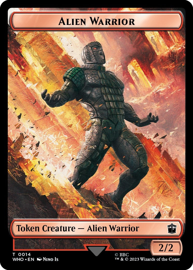Alien Warrior // Food (0027) Double-Sided Token (0) [WHO] - MTG Single