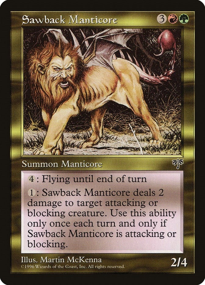 Sawback Manticore [MIR] - MTG Single