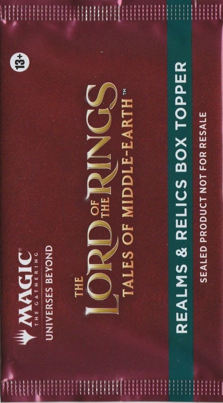 Universes Beyond: The Lord of the Rings: Tales of Middle-earth - Realms & Relics Box Topper Pack [LTR] - MTG Sealed