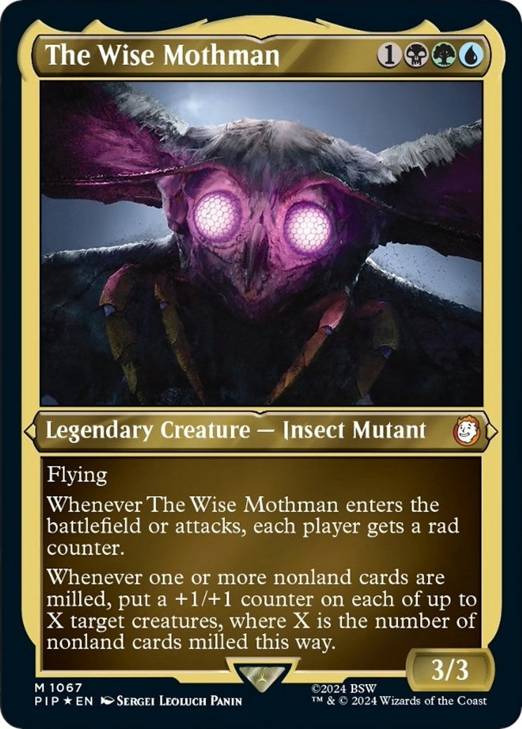The Wise Mothman (Display Commander) - Thick Stock (1067) [PIP] - MTG Single