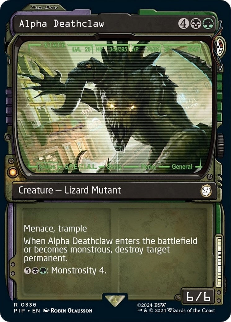 Alpha Deathclaw (Showcase) (336) [PIP] - MTG Single
