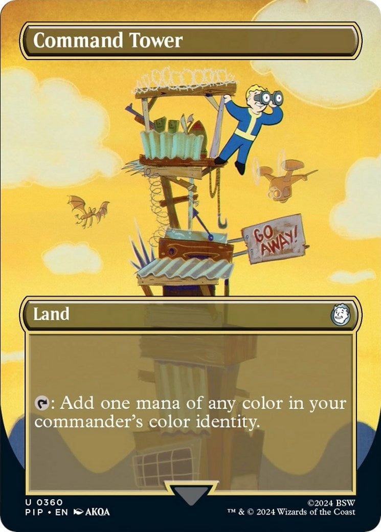 Command Tower (Borderless) (360) [PIP] - MTG Single