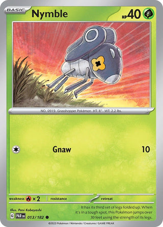 Nymble - 013/182 (13) (PAR) - Pokemon Single