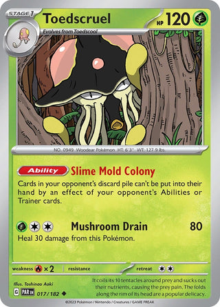 Toedscruel - 017/182 (17) (PAR) - Pokemon Single