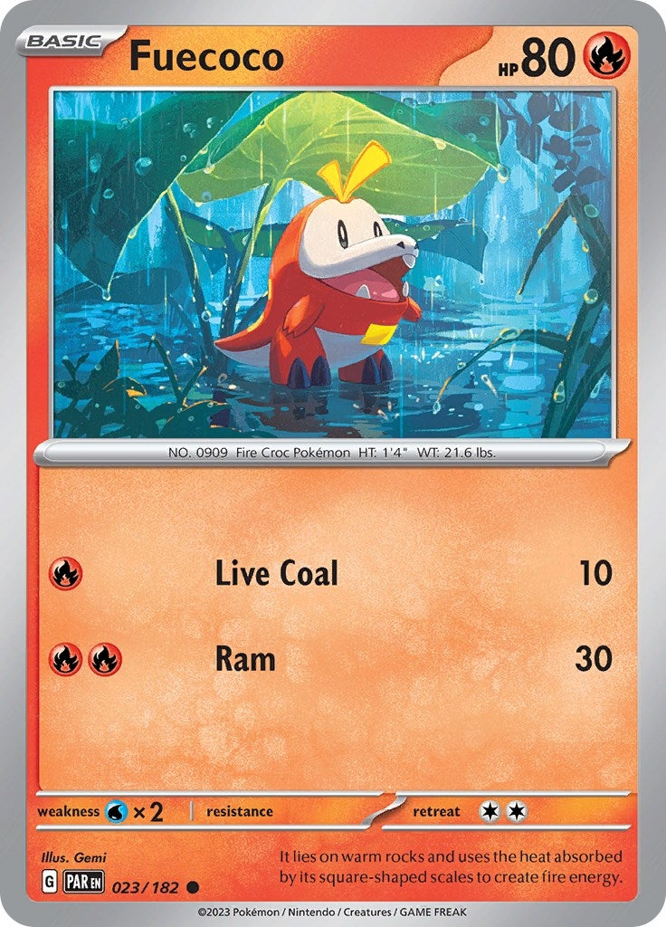 Fuecoco (23) (PAR) - Pokemon Single