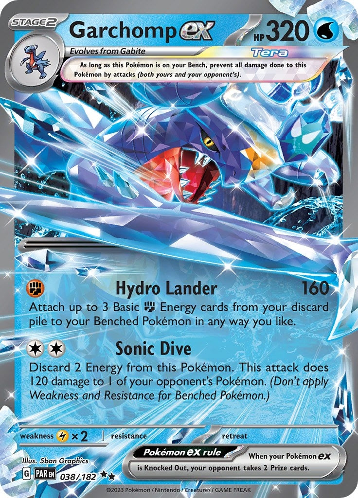 Garchomp ex - 038/182 (38) (PAR) - Pokemon Single