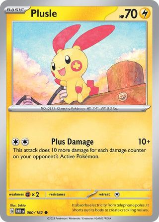 Plusle - 060/182 (60) (PAR) - Pokemon Single