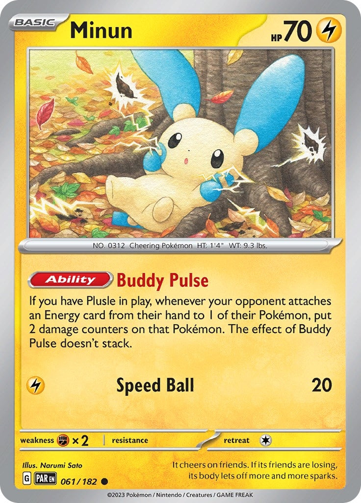 Minun - 061/182 (61) (PAR) - Pokemon Single