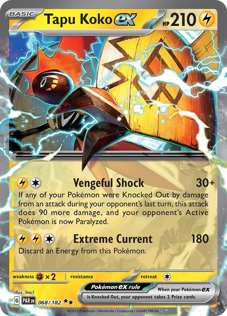 Tapu Koko ex - 068/182 (68) (PAR) - Pokemon Single