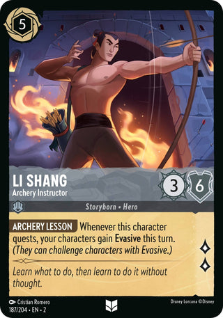 Li Shang - Archery Instructor (187) (2) - Disney Lorcana Single