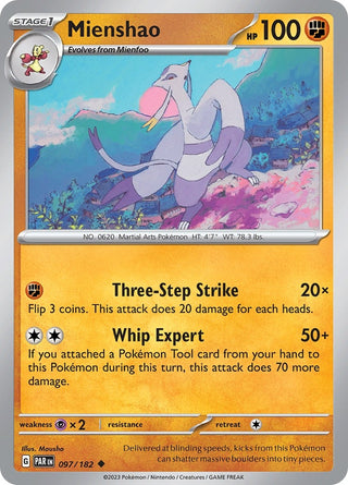 Mienshao - 097/182 (97) (PAR) - Pokemon Single