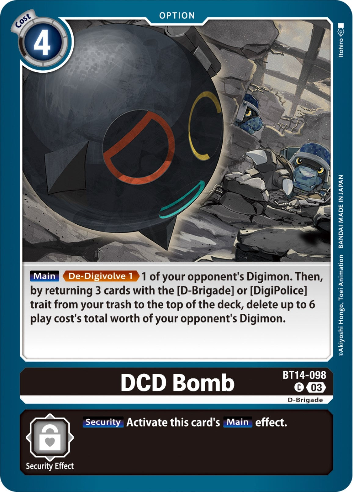 DCD Bomb (14098) [BT14] - Digimon Card Game Single