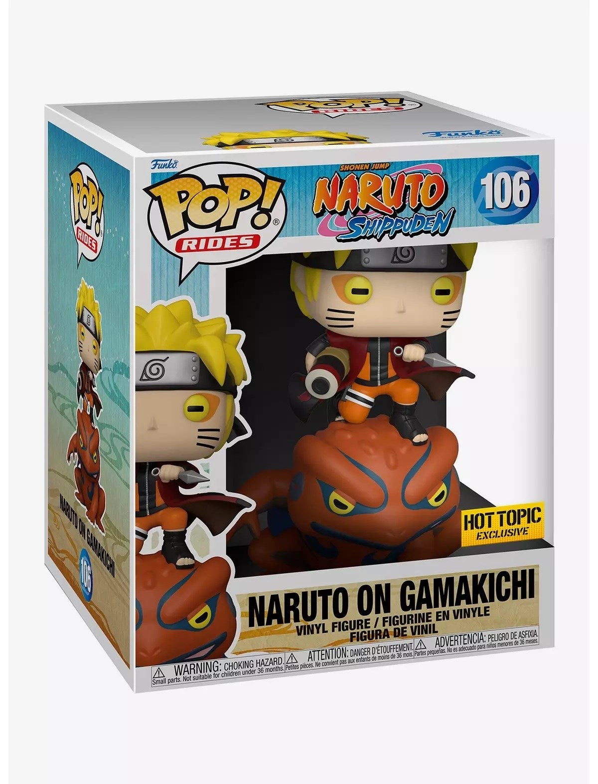 Naruto Shippuden: Naruto on Gamakichi (Hot Topic Exclusive) (106) [POP!] - Funko Sealed