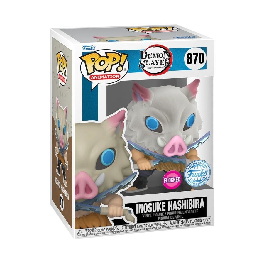 Demon Slayer: Inosuke Hashibira (Flocked) (870) [POP!] - Funko Sealed