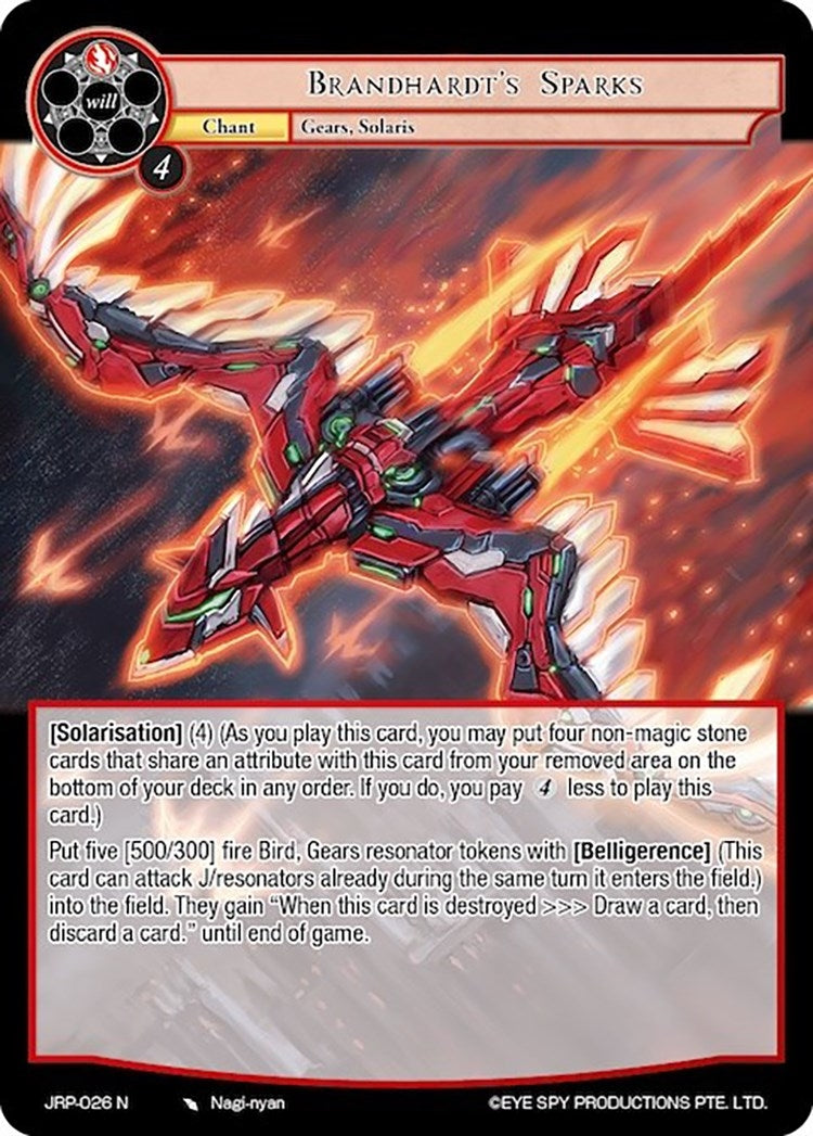 Brandhardt’s Sparks (26) [JRP] - Force of Will Single