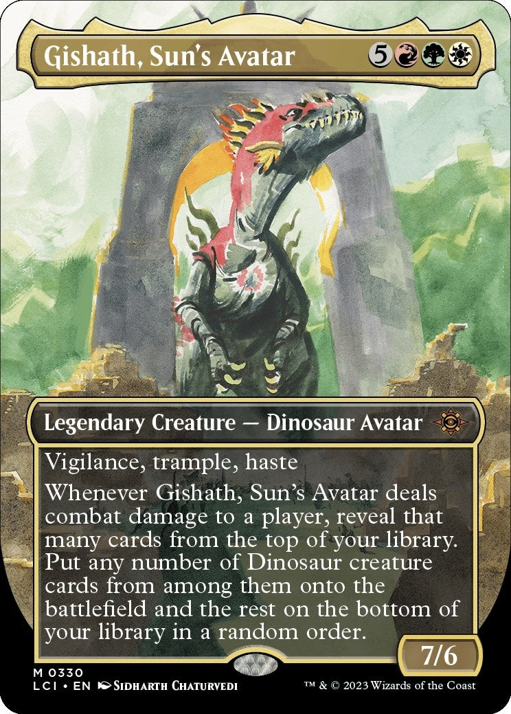 Gishath Sun’s Avatar (Borderless) (330) [LCI] - MTG Single