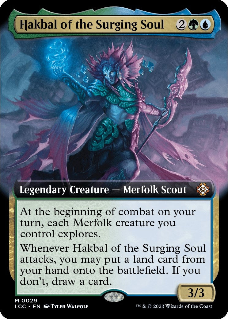 Hakbal of the Surging Soul (Extended Art) (29) [LCC] - MTG Single