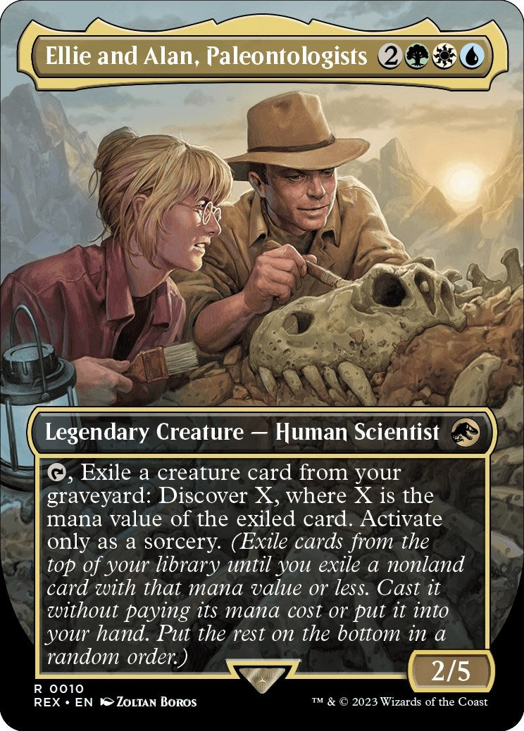 Ellie and Alan Paleontologists (Borderless) (10) [REX] - MTG Single