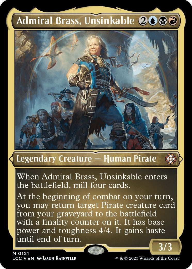 Admiral Brass Unsinkable (Display Commander) - Thick Stock (121) [LCC] - MTG Single