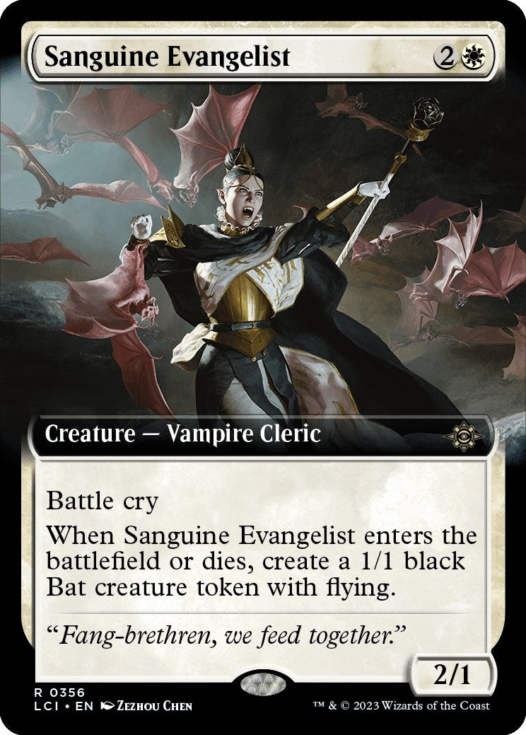 Sanguine Evangelist (Extended Art) (356) [LCI] - MTG Single
