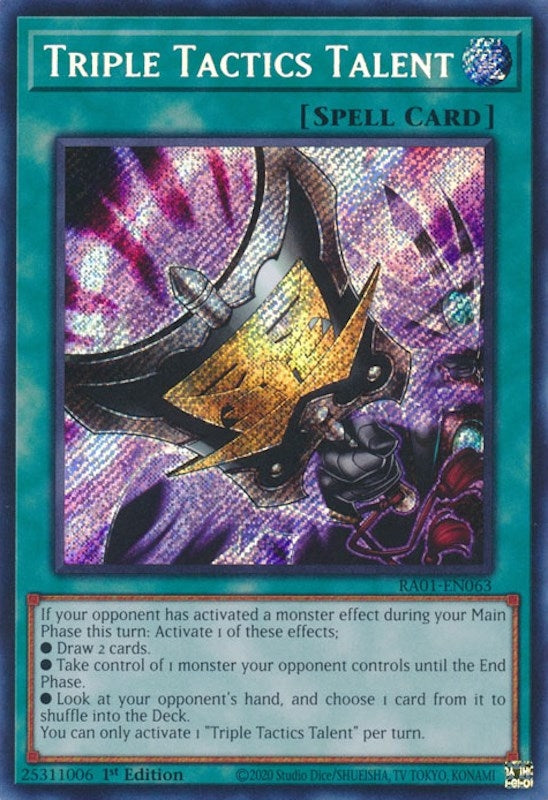 Triple Tactics Talent (Secret Rare) (1063) (RA01) - YuGiOh Single