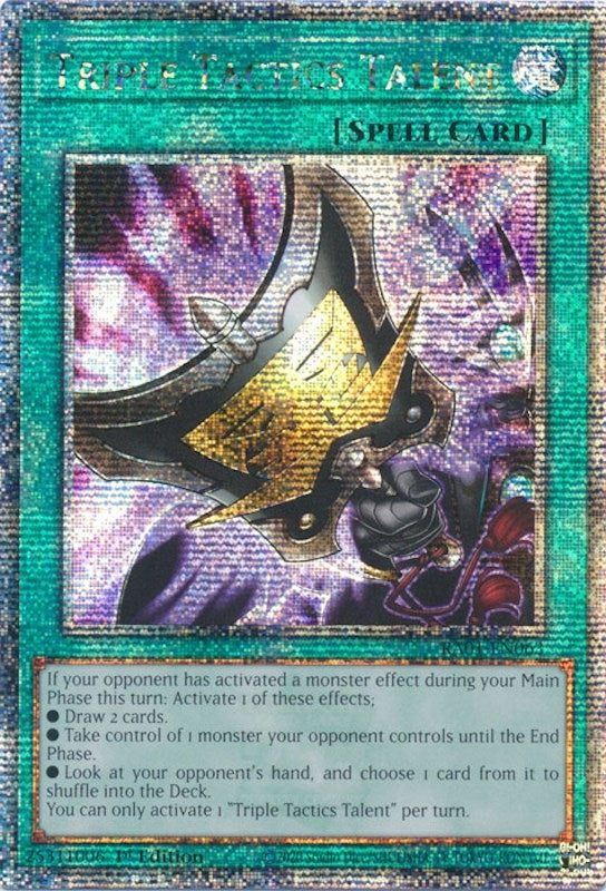 Triple Tactics Talent (Quarter Century Secret Rare) (1063) (RA01) - YuGiOh Single