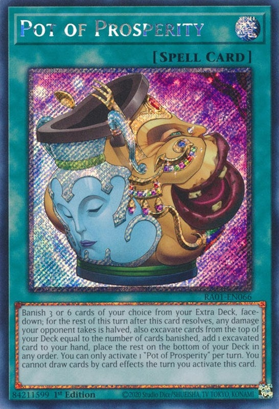 Pot of Prosperity (Platinum Secret Rare) (1066) (RA01) - YuGiOh Single
